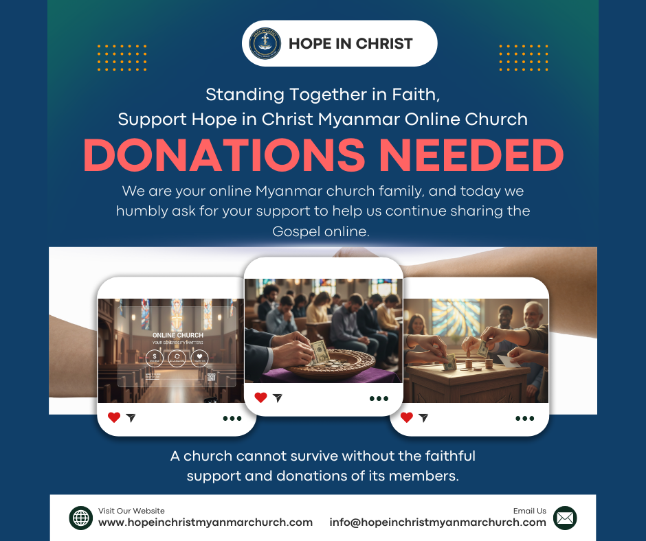Standing Together in Faith — Support Hope in Christ Myanmar Online Church